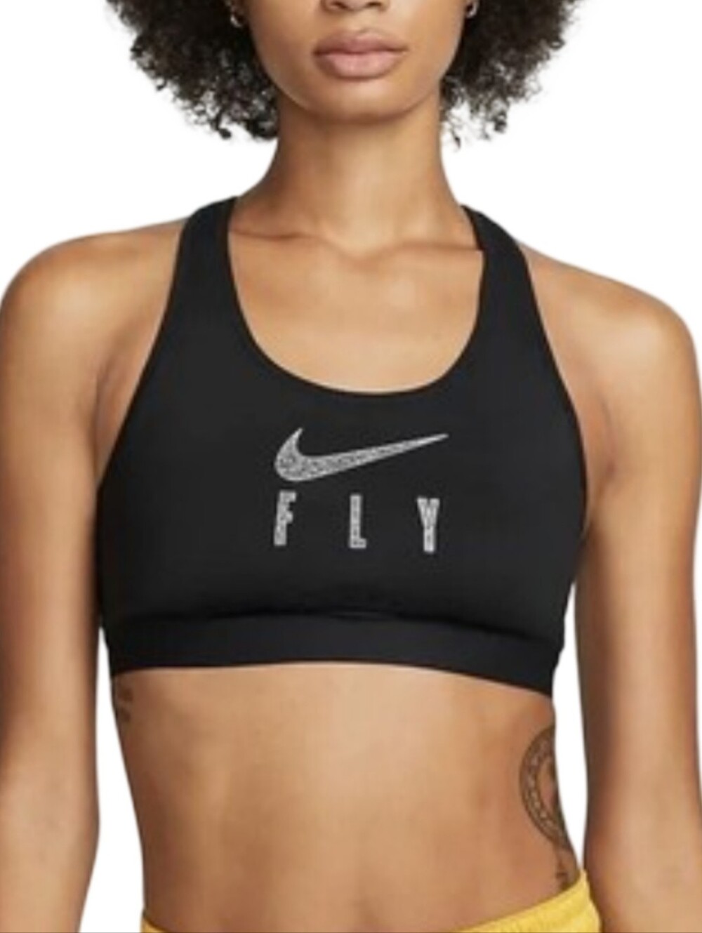 NIKE High Support Sports Bra Medium C/E Cup Black Fly Dri-FIT NWT